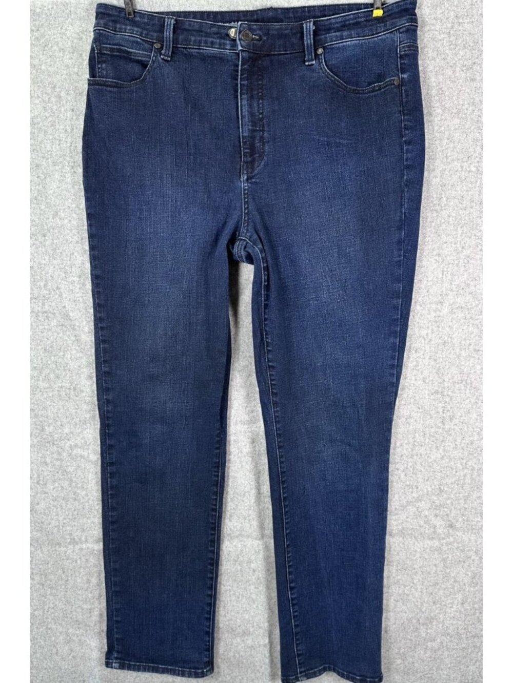 Talbots Size 14 High Waisted Womens Pants Jeans Straight Leg Blue Stretch